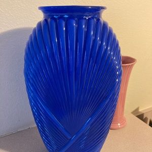 Vintage Anchor Hocking Ribbed Vase